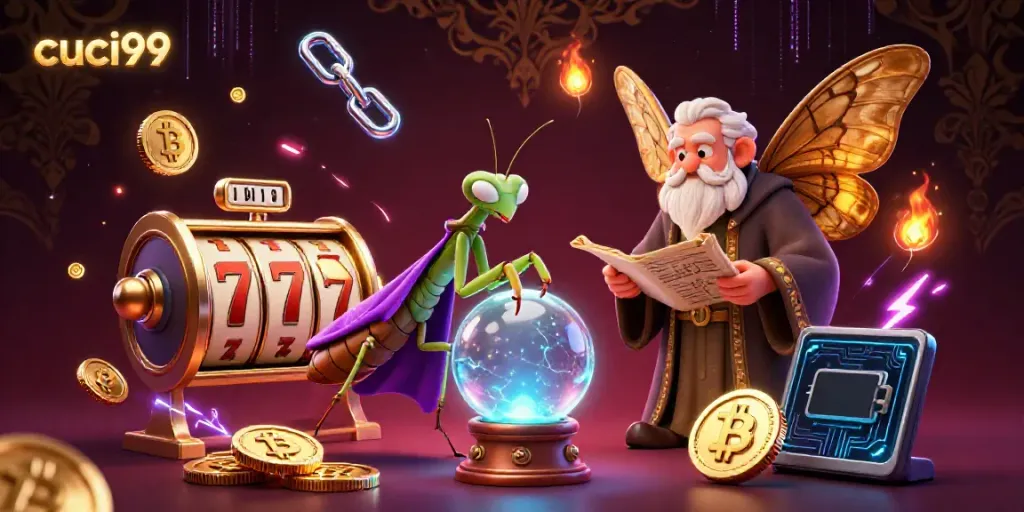 Engage with the energetic world of cuci99 casino, experiencing vibrant slot play and fortune-telling with mystical characters.