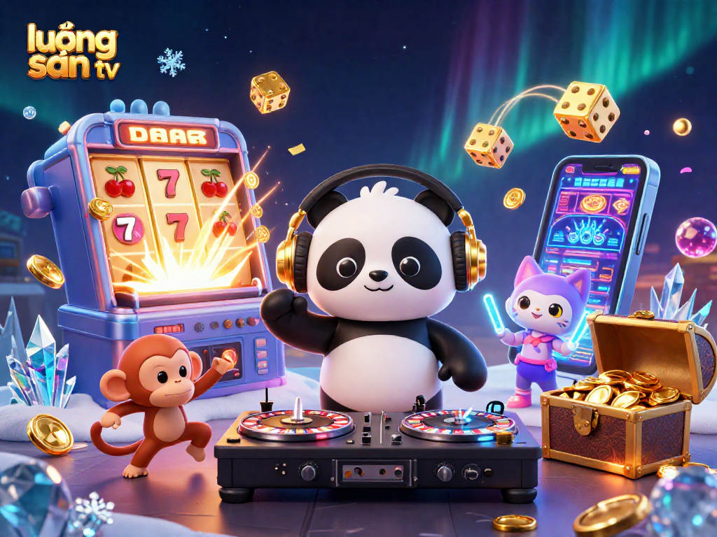 Experience lương sơn tv's vibrant gambling scene with 3D characters enjoying a jackpot of fun!