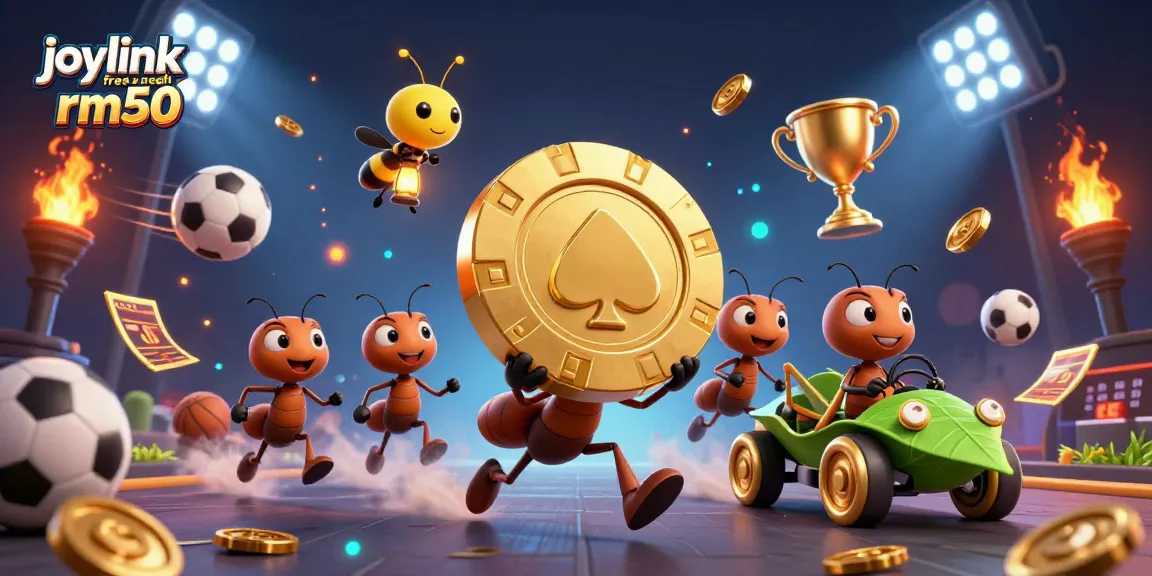 Enjoy the thrill of joylink free credit rm50 while the ants heist a giant chip in the casino!
